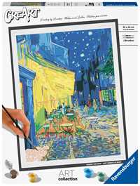 Giocattolo Ravensburger - CreArt ART COLLECTION Van Gogh: Terrazza del caffè di sera, Kit per Dipingere con i Numeri Ravensburger