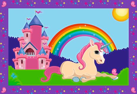 Ravensburer - CreArt Serie Junior, Unicorni, Kit dipingere con i Numeri, contiene 2 tavole prestampate, Pennello, Colori - 3