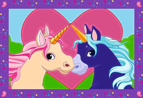 Ravensburer - CreArt Serie Junior, Unicorni, Kit dipingere con i Numeri, contiene 2 tavole prestampate, Pennello, Colori - 4