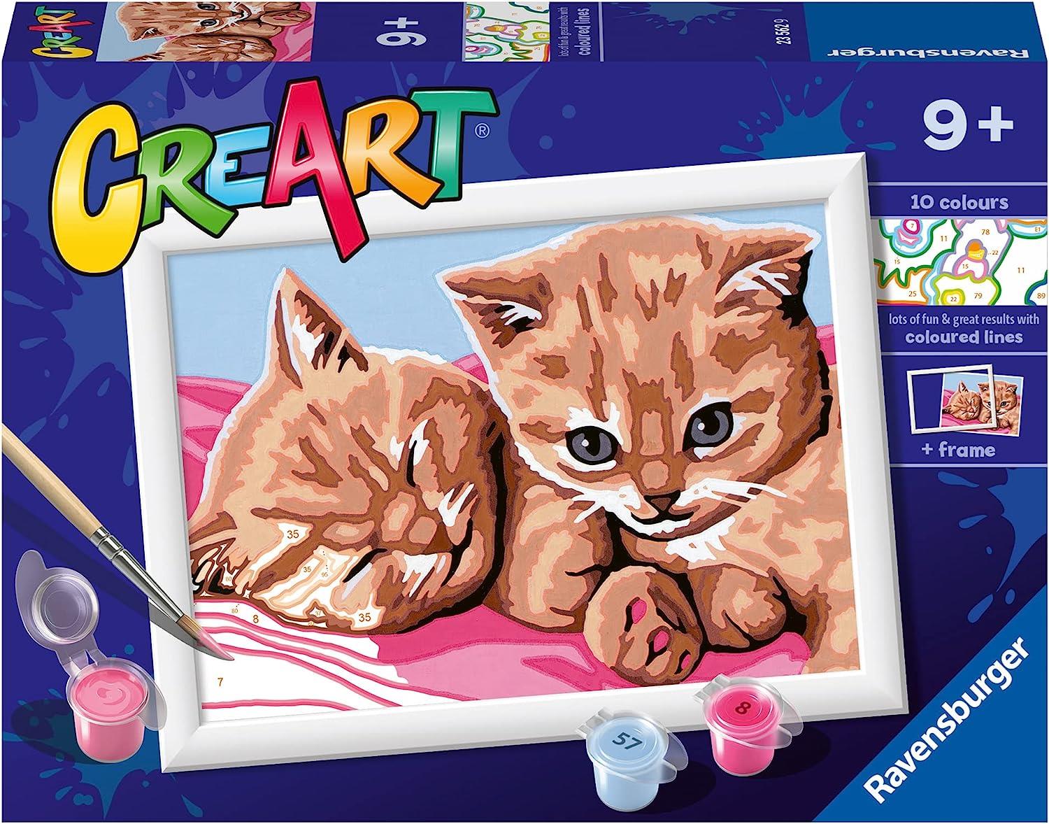 Ravensburger - CreArt Serie E: Gattini rossi, Kit per Dipingere con i Numeri,