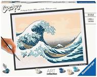 Ravensburger - CreArt ART COLLECTION Hokusai: La grande onda di Kanagawa, Kit per Dipingere con i Numeri