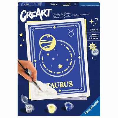 Ravensburger - CreArt Serie Trend D Zodiaco: Segno del Toro, Kit per Dipingere con i Numeri