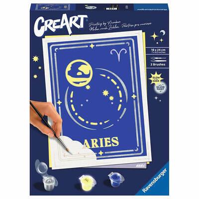Ravensburger - CreArt Serie Trend D Zodiaco: Segno dell'Ariete, Kit per Dipingere con i Numeri