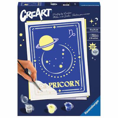 Ravensburger - CreArt Serie Trend D Zodiaco: Segno del Capricorno, Kit per Dipingere con i Numeri