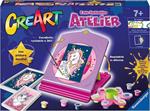 Ravensburger - CreArt Atelier, Set con Cavalletto Tema Unicorni, Dipingere con i Numeri, Gioco Creativo Bambini 7+ Anni