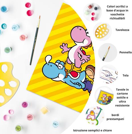 Ravensburger - CreArt Serie D, Super Mario, Dipingere con i Numeri, Kit Pittura Bambini, Cornice Inclusa 9+ Anni, 18x13 cm - 6