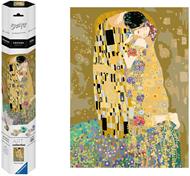 Ravensburger - CreArt Premium B Canvas, Klimt, Il Bacio, Dipingere con i Numeri, Kit Pittura, 14+ Anni, 30x40 cm