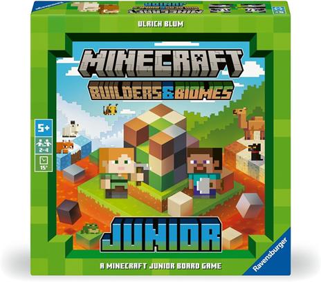Ravensburger - Minecraft Builders & Biomes Junior, Gioco cooperativo per Bambini di 5+ Anni 2-4 Persone, Versione Italiana - 2