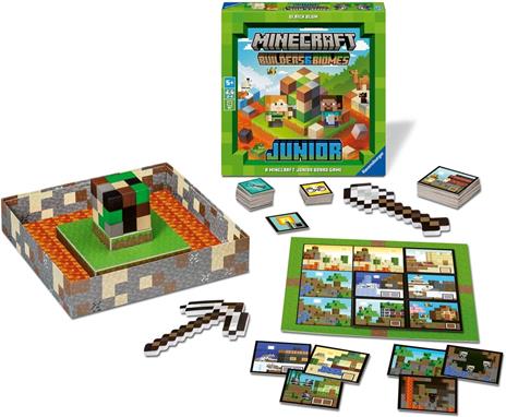 Ravensburger - Minecraft Builders & Biomes Junior, Gioco cooperativo per Bambini di 5+ Anni 2-4 Persone, Versione Italiana - 3