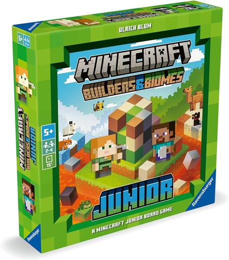 Ravensburger - Minecraft Builders & Biomes Junior, Gioco cooperativo per Bambini di 5+ Anni 2-4 Persone, Versione Italiana - 5