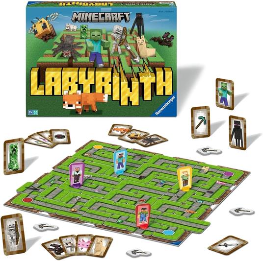 Ravensburger - Labirinto Minecraft, Gioco da Tavolo per Tutta la Famiglia, 2-4 Giocatori, 7+ Anni, Edizione in Italiano - 5