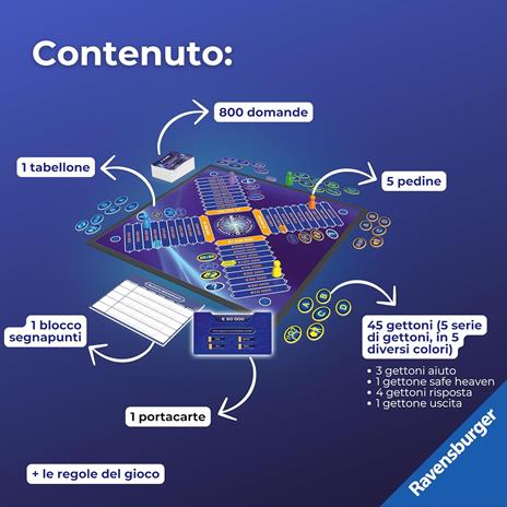 Ravensburger - Giochi Da Tavolo: Chi Vuol Essere Milionario, Gioco Da Tavolo +14 anni, Gioco televisivo, 2 a 5 giocatori - 3