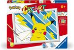 Ravensburger - CreArt Serie D: Pokémon Pikachu, Dipingere con i Numeri, Kit Pittura Bambini, Cornice Inclusa