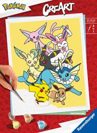 Ravensburger - CreArt Serie Trend C - Pokémon Leggendari, Kit per Dipingere, Contiene Tavola Prestampata 24x30 cm, 12+ Anni