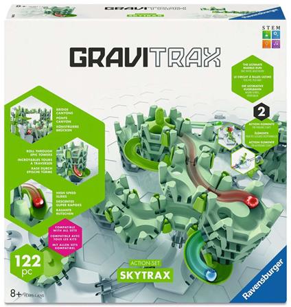 Ravensburger GraviTrax Action Set Skytrax, Corsa biglie e gioco costruzione, 8+ compatibile con tutti i prodotti GraviTrax