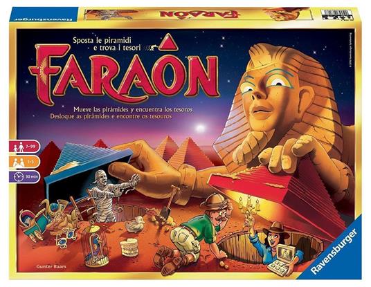 Ravensburger  Faraon, Gioco Da Tavolo, Da 1 A 5 Giocatori, 7+ Anni - 82