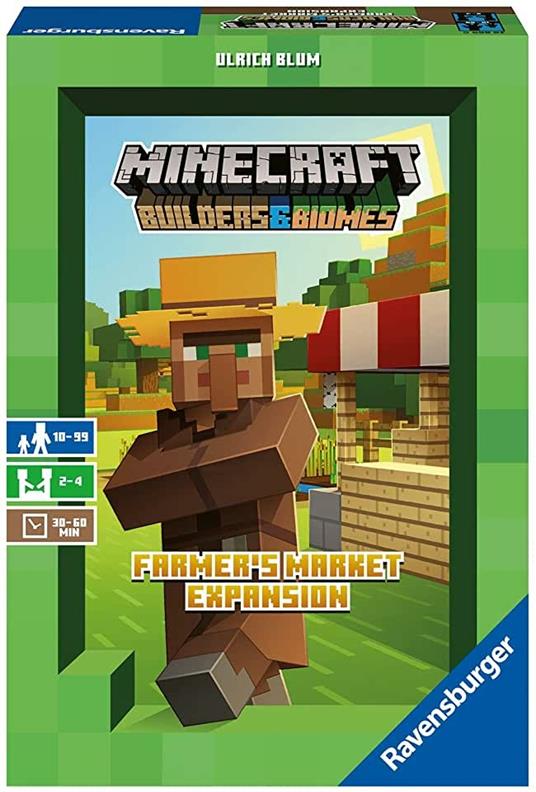 Minecraft Builders & Biomes Farmer's Market Espansione, Versione Italiana,  Gioco da Tavolo Strategico, 2-4 Giocatori - Ravensburger - Family Games -  Giochi di ruolo e strategia - Giocattoli