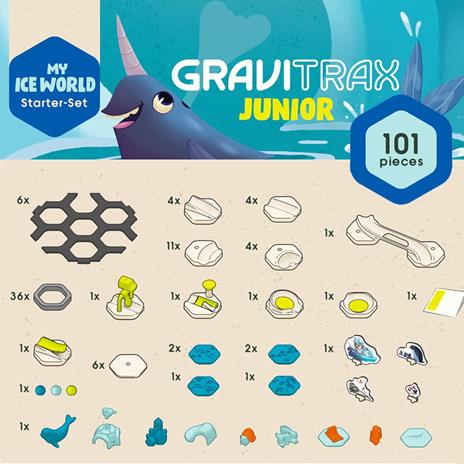 GraviTrax Ravensburger 27060, set di biglie per bambini L Ice 27060, giochi educativi e di costruzione dai 3 anni in su - 5