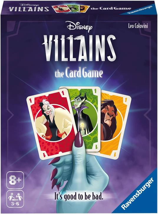 Ravenburger - Disney Villains, Gioco di Carte per tutta la famiglia, 8+ Anni