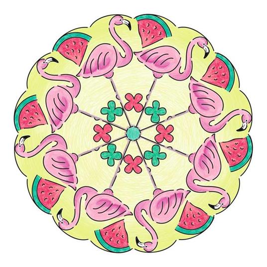 Ravensburger - Mandala Designer Midi, Flamingo & Friends, Gioco Creativo per Disegnare, Bambini 6+ Anni - 5