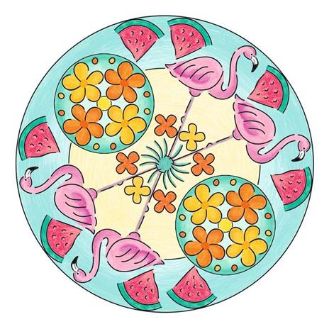 Ravensburger - Mandala Designer Midi, Flamingo & Friends, Gioco Creativo per Disegnare, Bambini 6+ Anni - 11