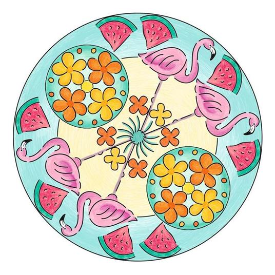Ravensburger - Mandala Designer Midi, Flamingo & Friends, Gioco Creativo per Disegnare, Bambini 6+ Anni - 11