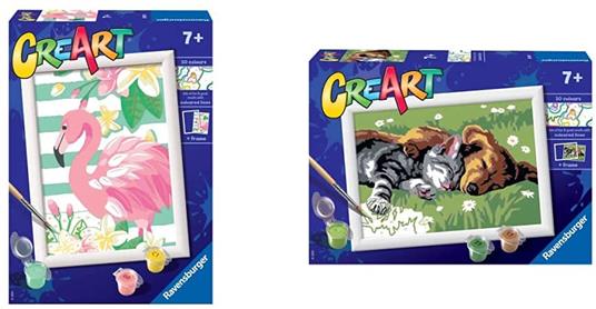 Ravensburger - CreArt Serie E: Fenicottero, Kit per Dipingere con