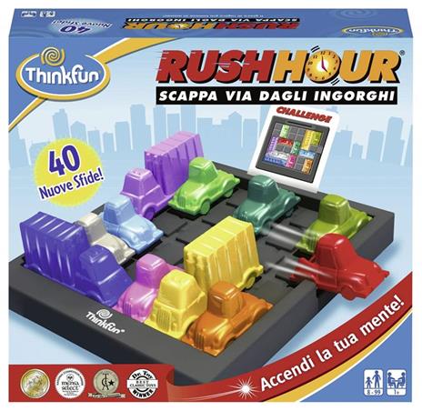 ThinkFun - Rush Hour Scappa Dagli Ingorghi, Gioco di Logica per Bambini Età 8+ Anni - 5