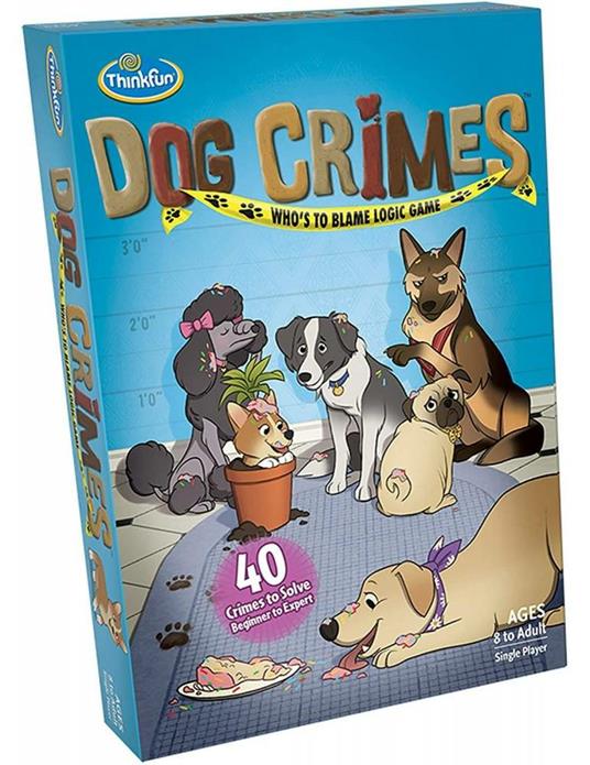 ThinkFun - Dog Crimes, 40 Crimini Canini da Risolvere, Gioco di Logica per Bambini Età 8+ Anni