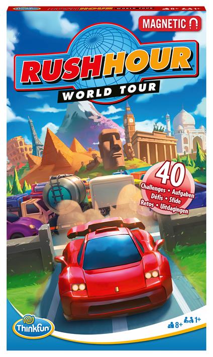 ThinkFun - Rush Hour World Tour, Gioco di Logica, Età 8+ Anni