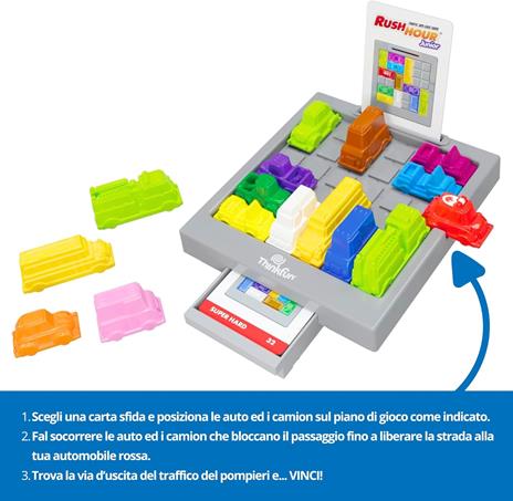 Ravensburger ThinkFun Rush Hour Junior, Gioco da Tavolo per Tutta la Famiglia, 1+ Giocatori, 5+ Anni - 4