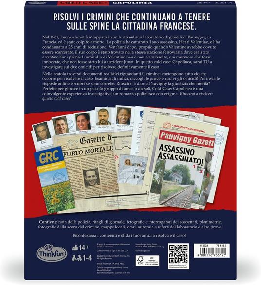 ThinkFun - Cold Case 4: Escape Room, Capolinea, Giochi da Tavolo Adulti e +14 anni, Gioco Investigativo - 3