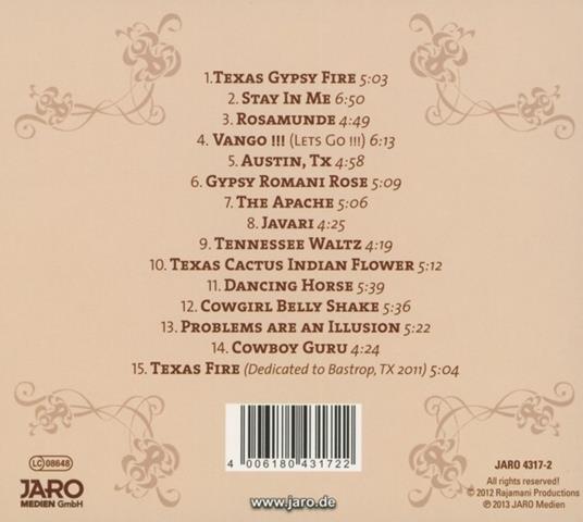Texas Gypsy Fire - CD Audio di Oliver Rajamani - 2