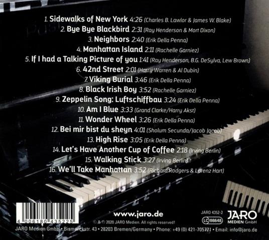 An Evening In New York - CD Audio di Rachelle Garniez,Erik Della Penna - 2
