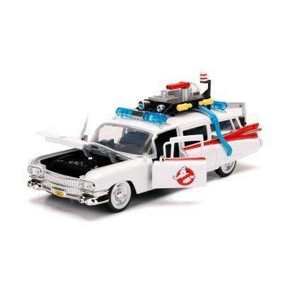 Ghostbusters. Ecto-1 In Scala 1.24 Die-Cast, Funzionamento A Ruota Libera, Parti Apribili - 11