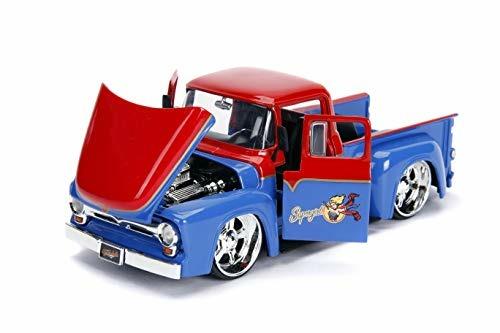 Dc Comics Super Girl 1956 Ford F100 In Scala 124 Die-Cast Con Personaggio - 3