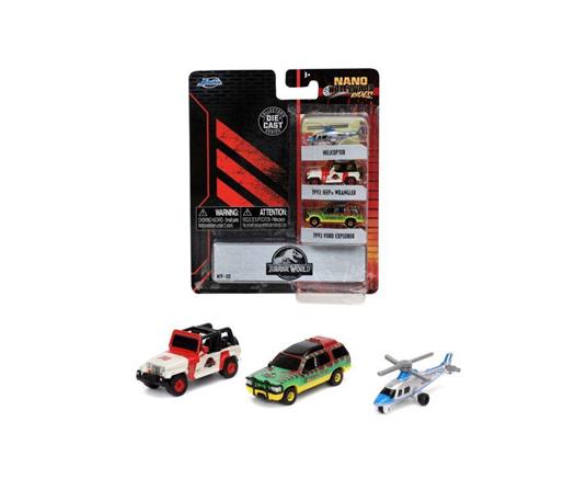 Jada Toys Jurassic Park Nano Cars Set di modelli di auto - 10