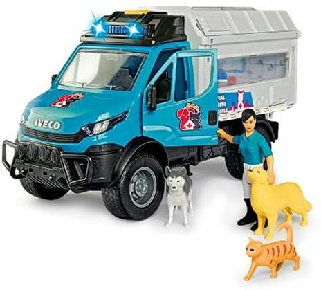 Dickie Toys Animal Rescue Van Con Iveco Van In Scala 1 24 Con Personaggio E Animali - 5