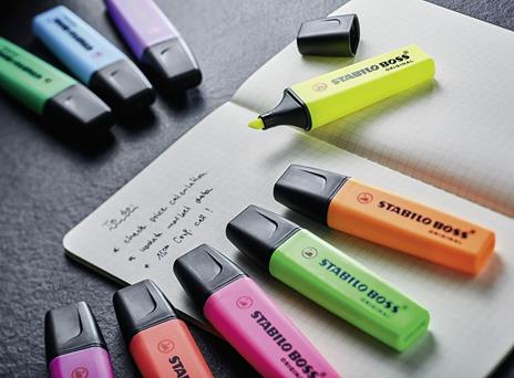 Evidenziatore - STABILO BOSS ORIGINAL - Astuccio da 4 - Giallo - 8