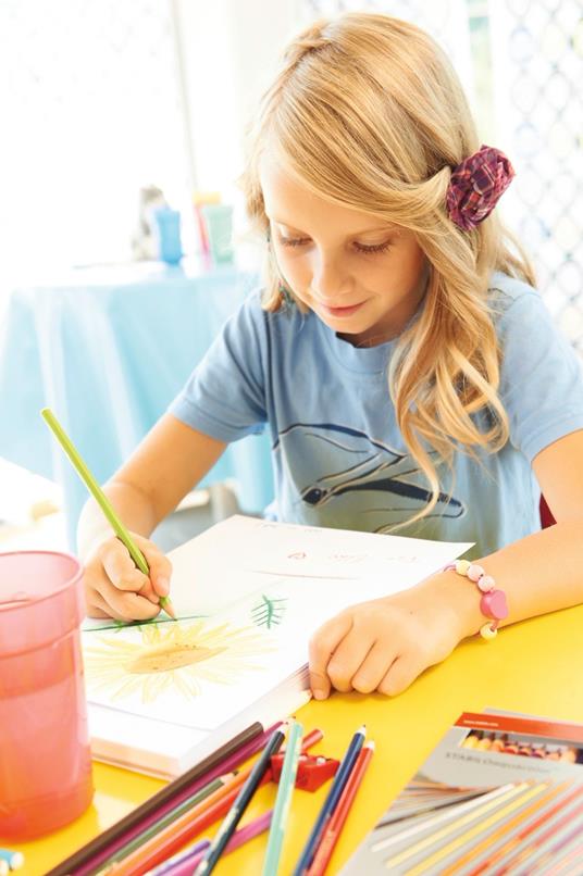 Matita colorata acquarellabile - STABILOaquacolor - Scatola in Metallo da 12 - Colori assortiti - 5