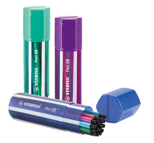 Pennarello Premium - STABILO Pen 68 Big Pen Box - Astuccio da 20 - Colori assortiti - 2