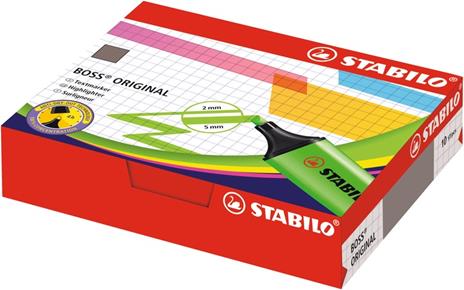 Evidenziatore - STABILO BOSS ORIGINAL - Confezione da 10 - Verde - 8