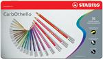 Matita colorata Premium - STABILO CarbOthello - Scatola in Metallo da 36 - Colori assortiti