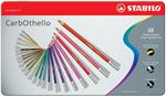 Matita colorata Premium - STABILO CarbOthello - Scatola in Metallo da 48 - Colori assortiti