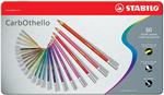 Matita colorata Premium - STABILO CarbOthello - Scatola in Metallo da 60 - Colori assortiti