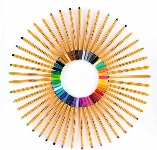 Fineliner - STABILO point 88 - Astuccio da 6 - Colori assortiti - 2