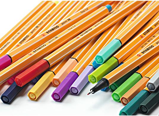 Fineliner - STABILO point 88 - Astuccio da 6 - Colori assortiti - 3