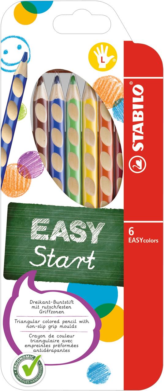 Matita colorata Ergonomica - STABILO EASYcolors - per Mancini - Astuccio da 6 - Colori assortiti