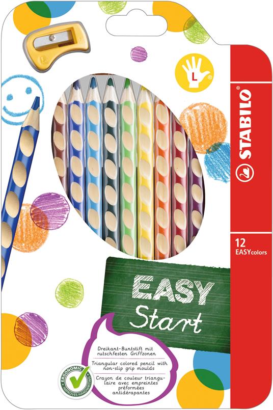 Matita colorata Ergonomica - STABILO EASYcolors - per Mancini - Astuccio da 12 - Colori assortiti - 2
