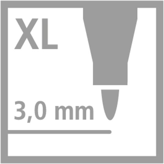 Pennarello metallizzato con punta XL - STABILO Trio DECO - Astuccio da 8 - Colori assortiti - 5